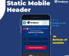 Mobile Static Header
